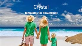  Presentation with old couple - Amazing presentation theme having family-on-beautiful-anse-intendance backdrop and a ocean colored foreground