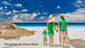  Presentation with old couple - Audience pleasing slide set consisting of family-on-beautiful-anse-intendance backdrop and a soft green colored foreground