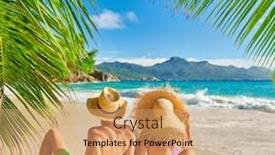  Presentation with soleil - Colorful slide set enhanced with family-on-beautiful-anse-soleil backdrop and a coral colored foreground