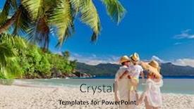  Presentation with soleil - Slides enhanced with family-on-beautiful-anse-soleil background and a soft green colored foreground