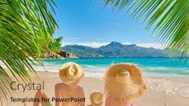  Presentation with soleil - Amazing theme having family-on-beautiful-anse-soleil backdrop and a coral colored foreground