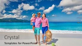  Presentation with soleil - Slides having family-on-beautiful-anse-soleil background and a mint green colored foreground