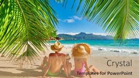 Presentation with soleil - Beautiful PPT layouts featuring family-on-beautiful-anse-soleil backdrop and a coral colored foreground