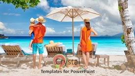  Presentation with old couple - Theme consisting of family-on-beautiful-petite-anse background and a coral colored foreground
