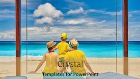  Presentation with old couple - Beautiful theme featuring family-on-beautiful-petite-anse backdrop and a yellow colored foreground