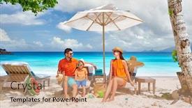  Presentation with old couple - Cool new PPT theme with family-on-beautiful-petite-anse backdrop and a coral colored foreground