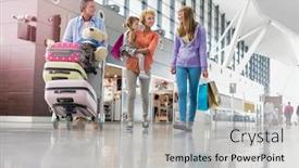  Presentation with flare - PPT layouts featuring family-on-holiday-trip-walking background and a light gray colored foreground