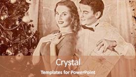  Presentation with family photo - Audience pleasing slide deck consisting of family on holiday vintage sepia backdrop and a coral colored foreground