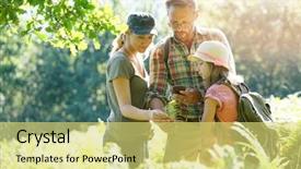  Presentation with family day - Audience pleasing slides consisting of family on rambling day looking backdrop and a  colored foreground