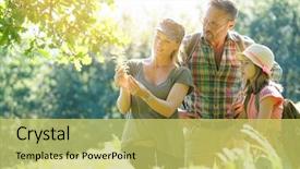  Presentation with family day - Cool new presentation theme with family on rambling day looking backdrop and a  colored foreground