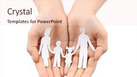  Presentation with family holding hands - PPT layouts featuring family on white background background and a lemonade colored foreground