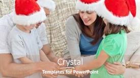  Presentation with living room family - PPT theme having panorama of london waterloo bridge background and a light blue colored foreground