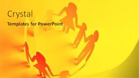  Presentation with family holding hands - PPT layouts featuring family-paper-chain-cutout-holding background and a light gray colored foreground