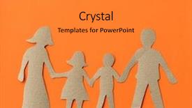  Presentation with cut - Slides with family paper cut background and a gold colored foreground