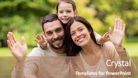  Presentation with adoption - Audience pleasing slide deck consisting of little girl in summer backdrop and a coral colored foreground