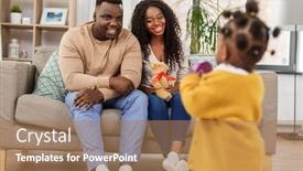  Presentation with african american baby - Amazing presentation theme having people concept - happy african american backdrop and a coral colored foreground