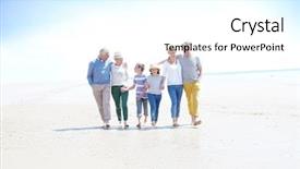  Presentation with grandparents - Slide deck consisting of family parents grandparents and grandkids background and a cool aqua colored foreground