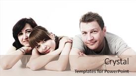  Presentation with grown - Presentation theme with teenage mother - happy family parents with their background and a soft green colored foreground