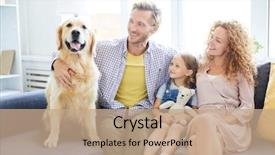  Presentation with father son and looking - Theme having family pedigree - cheerful father mother and little background and a coral colored foreground