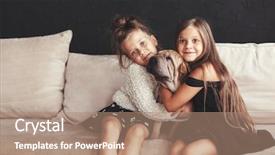  Presentation with home black family - Theme consisting of family pedigree - home portrait of two cute background and a coral colored foreground