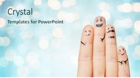  Presentation with blue lights - Beautiful presentation theme featuring family people and body parts backdrop and a sky blue colored foreground