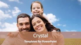  Presentation with family children - PPT theme featuring women children - family and people concept background and a coral colored foreground