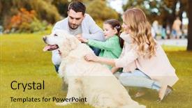  Presentation with domestic animal - Audience pleasing PPT theme consisting of family pet domestic animal season backdrop and a yellow colored foreground