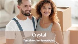  Presentation with happy new year 2022 - Amazing theme having family planning cartonized - happy couple in a new backdrop and a  colored foreground