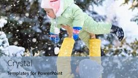  Presentation with lift - Amazing presentation design having family-portrait-in-the-winter backdrop and a light blue colored foreground