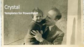  Presentation with fifties - Amazing presentation theme having family pphotos - vintage photo of father backdrop and a gray colored foreground