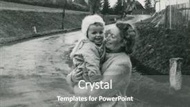  Presentation with mother baby - Colorful slide deck enhanced with family pphotos - vintage photo of mother backdrop and a gray colored foreground