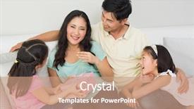  Presentation with living room family - Presentation design consisting of get into a international train background and a dark gray colored foreground