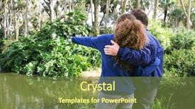  Presentation with swamp - PPT layouts having family preservation - father and teenage daughter vacationing background and a  colored foreground