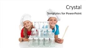  Presentation with canning - PPT layouts consisting of family preservation - happy kids dressed as chefs background and a  colored foreground