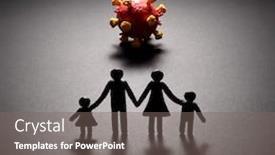  Presentation with infection - Beautiful slide deck featuring family-quarantined-covid-19-coronovirus backdrop and a gray colored foreground