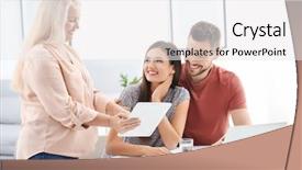  Presentation with trust insurance - Audience pleasing slide deck consisting of family quotes - insurance agent consulting clients backdrop and a white colored foreground