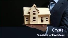  Presentation with dark - Cool new slides with family quotes - man holding house model backdrop and a wine colored foreground