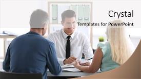  Presentation with notary - Presentation consisting of family quotes - mature couple at notary public background and a white colored foreground