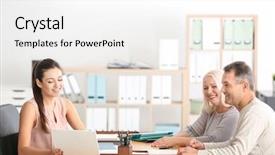  Presentation with notary - Presentation design having family quotes - mature couple at notary public background and a white colored foreground