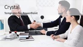  Presentation with notary - Slide set featuring family quotes - young couple at notary public background and a sky blue colored foreground