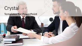  Presentation with notary - Presentation theme consisting of family quotes - young couple at notary public background and a light gray colored foreground