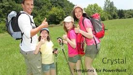  Presentation with country - Colorful slides enhanced with family rambling in country field backdrop and a yellow colored foreground