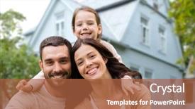  Presentation with real estate - Amazing slide deck having family real estate and accommodation backdrop and a red colored foreground