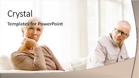 Presentation with senior couple - Audience pleasing PPT layouts consisting of family relations age and people backdrop and a white colored foreground