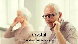  Presentation with senior couple - Slide deck having family relations age and people background and a coral colored foreground