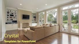  Presentation with room - Beautiful slide deck featuring family-room-with-door-leading backdrop and a tawny brown colored foreground