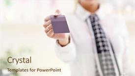  Presentation with receptionist - Cool new slide deck with family rules - picture showing happy receptionist working backdrop and a cream colored foreground