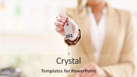  Presentation with hospitality hotel reception female receptionist - Slide set having family rules - picture showing happy receptionist working background and a lemonade colored foreground