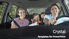  Presentation with full length portrait two men women brown sweater - Slide set with family safety - portrait of smiling couple background and a dark gray colored foreground