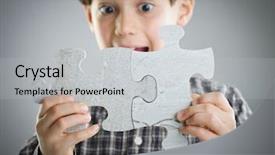  Presentation with puzzle family - Amazing slide set having family school partnerships - connecting the jigsaw puzzle backdrop and a light gray colored foreground